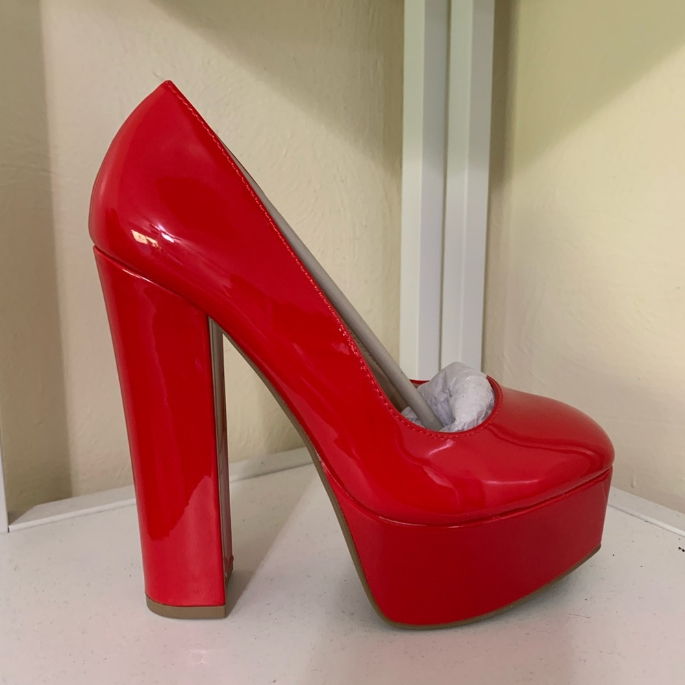 Brand new Red platform heels